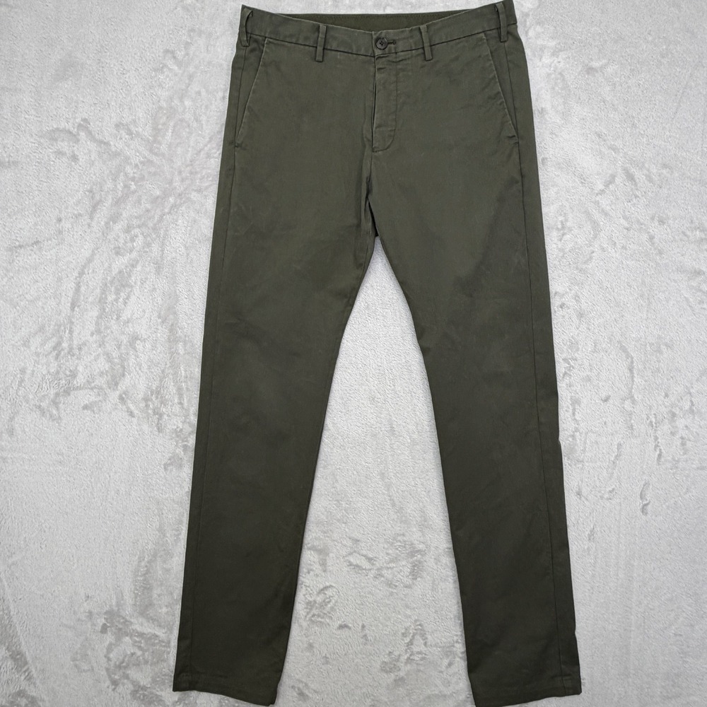 Uniqlo Stretch Slim Cotton Chino Olive 32x34 taper 135734